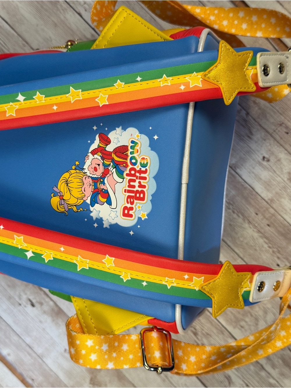 Loungefly Rainbow Brite Backpack by Rainbow - Yellow, Red, Blue, White - Picture 7 of 9